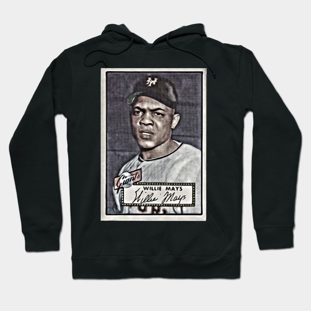 Wille Mays: 1952 Flashback Champs Hoodie by flashbackchamps